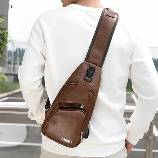 Waterproof Leisure PU Leather Single Shoulder Bag