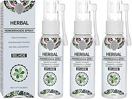 LCYJIA Natural Herbal Hemorrhoids Spray- External and Internal Hemorrhoids Treatment with 100% Natural Herbal Extracts (3PCS)