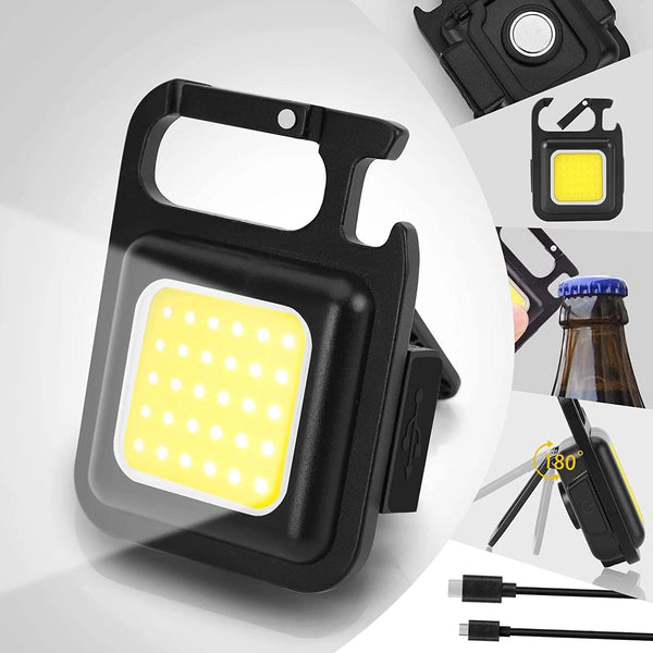 COB Mini Work Light مصباح يدوي صغير قابل لإعادة الشحن